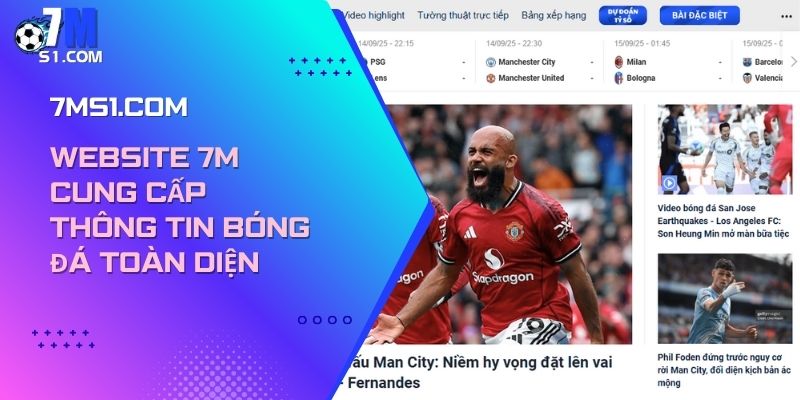Website 7m cung cấp thông tin bóng đá toàn diện
